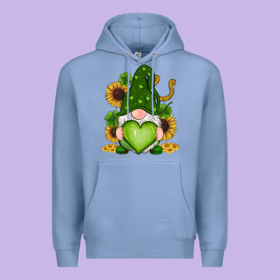 Premium Hoodie st patricks day shamrock sunflowers gnomes
