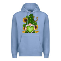 Colony Blue st patricks day shamrock sunflowers gnomes Premium Hoodie - RanaPortraitStore