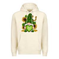 Sandshell st patricks day shamrock sunflowers gnomes Premium Hoodie - RanaPortraitStore