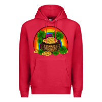 Cardinal st patricks shamrock gold leopard rainbow Premium Hoodie - RanaPortraitStore