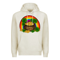 Oatmeal Heather st patricks shamrock gold leopard rainbow Premium Hoodie - RanaPortraitStore