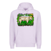Lilac thick thighs lucky vibes charolais bull Premium Hoodie - RanaPortraitStore