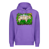 Purple thick thighs lucky vibes charolais bull Premium Hoodie - RanaPortraitStore