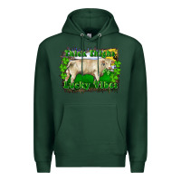Sports Green thick thighs lucky vibes charolais bull Premium Hoodie - RanaPortraitStore