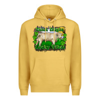 Antique Gold thick thighs lucky vibes charolais bull Premium Hoodie - RanaPortraitStore