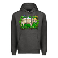 Charcoal Heather thick thighs lucky vibes charolais bull Premium Hoodie - RanaPortraitStore