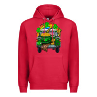 Cardinal st patricks day truck with pot of gold horseshoe a Premium Hoodie - RanaPortraitStore