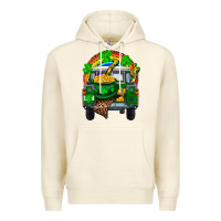 Sandshell st patricks day truck with pot of gold horseshoe a Premium Hoodie - RanaPortraitStore