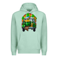 Seafoam st patricks day truck with pot of gold horseshoe a Premium Hoodie - RanaPortraitStore
