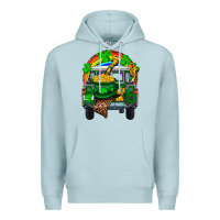 St Patricks Day Truck With Pot Of Gold Horseshoe A Premium Hoodie | Teevron