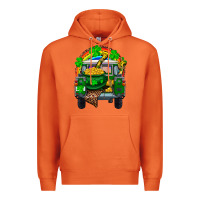 Carrot st patricks day truck with pot of gold horseshoe a Premium Hoodie - RanaPortraitStore