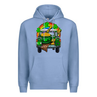Colony Blue st patricks day truck with pot of gold horseshoe a Premium Hoodie - RanaPortraitStore