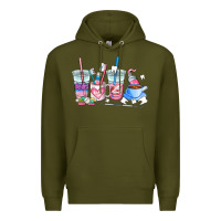 Army Green dentist coffee cups Premium Hoodie - AdoDesignShop