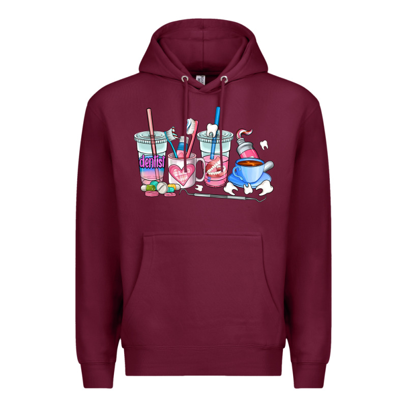 Dentist Coffee Cups Premium Hoodie by AdoDesignShop | Teevron