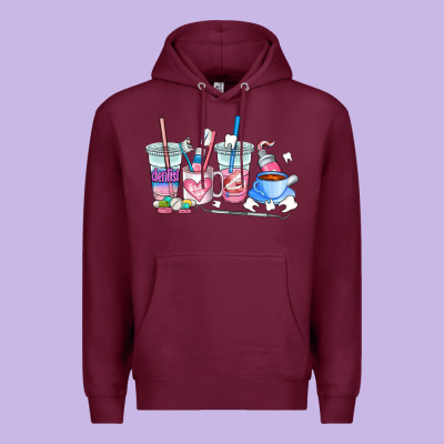 Dentist Coffee Cups Premium Hoodie Designed By Adodesignshop