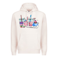Pale Pink dentist coffee cups Premium Hoodie - AdoDesignShop