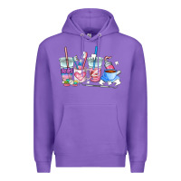 Purple dentist coffee cups Premium Hoodie - AdoDesignShop