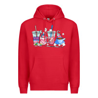 Red dentist coffee cups Premium Hoodie - AdoDesignShop