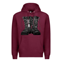 Burgundy soldier boots Premium Hoodie - RanaPortraitStore