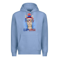 Colony Blue llamerica Premium Hoodie - RanaPortraitStore