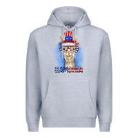 Heather Grey llamerica Premium Hoodie - RanaPortraitStore