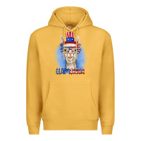 Mustard llamerica Premium Hoodie - RanaPortraitStore