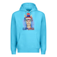 Ocean Blue llamerica Premium Hoodie - RanaPortraitStore