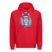Red llamerica Premium Hoodie - RanaPortraitStore
