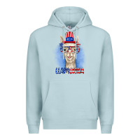 Blue Mist llamerica Premium Hoodie - RanaPortraitStore
