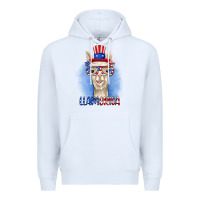 White llamerica Premium Hoodie - RanaPortraitStore