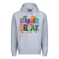 Heather Grey summer break Premium Hoodie - RanaPortraitStore