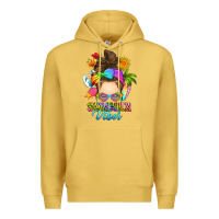 Antique Gold messy bun summer vibes Premium Hoodie - RanaPortraitStore
