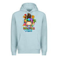 Blue Mist messy bun summer vibes Premium Hoodie - RanaPortraitStore