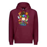 Burgundy messy bun summer vibes Premium Hoodie - RanaPortraitStore