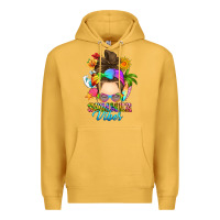 Mustard messy bun summer vibes Premium Hoodie - RanaPortraitStore