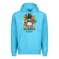 Ocean Blue messy bun summer vibes Premium Hoodie - RanaPortraitStore