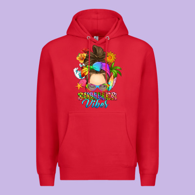 Premium Hoodie messy bun summer vibes