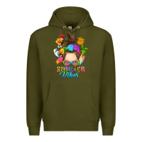 Army Green messy bun summer vibes Premium Hoodie - RanaPortraitStore