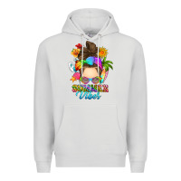 Dove Grey messy bun summer vibes Premium Hoodie - RanaPortraitStore
