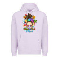 Lilac messy bun summer vibes Premium Hoodie - RanaPortraitStore