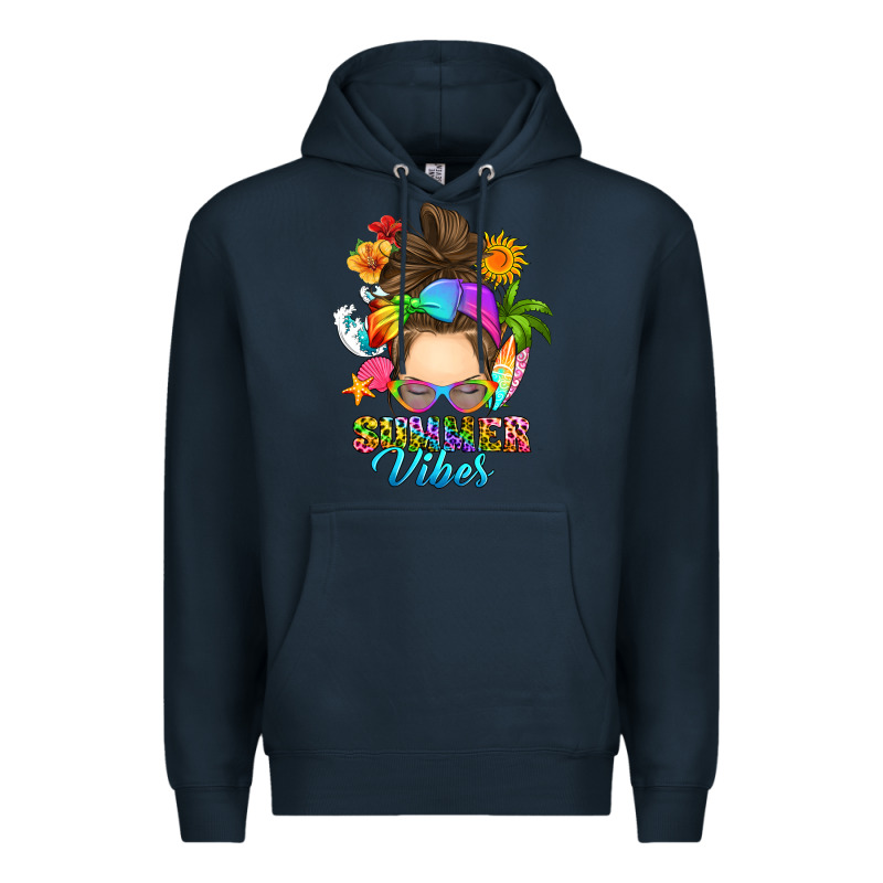 Messy Bun Summer Vibes Premium Hoodie by RanaPortraitStore | Teevron