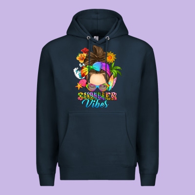 Premium Hoodie messy bun summer vibes