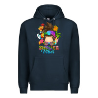 Navy messy bun summer vibes Premium Hoodie - RanaPortraitStore