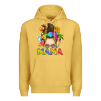 Antique Gold messy bun mama summer Premium Hoodie - RanaPortraitStore
