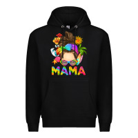 Black messy bun mama summer Premium Hoodie - RanaPortraitStore