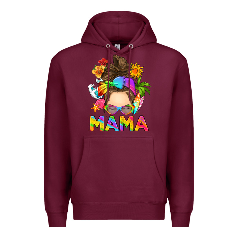 Messy Bun Mama Summer Premium Hoodie by RanaPortraitStore | Teevron