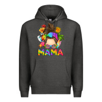 Charcoal Heather messy bun mama summer Premium Hoodie - RanaPortraitStore
