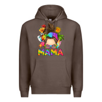 Coffee messy bun mama summer Premium Hoodie - RanaPortraitStore