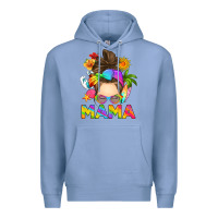 Colony Blue messy bun mama summer Premium Hoodie - RanaPortraitStore