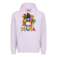 Lilac messy bun mama summer Premium Hoodie - RanaPortraitStore